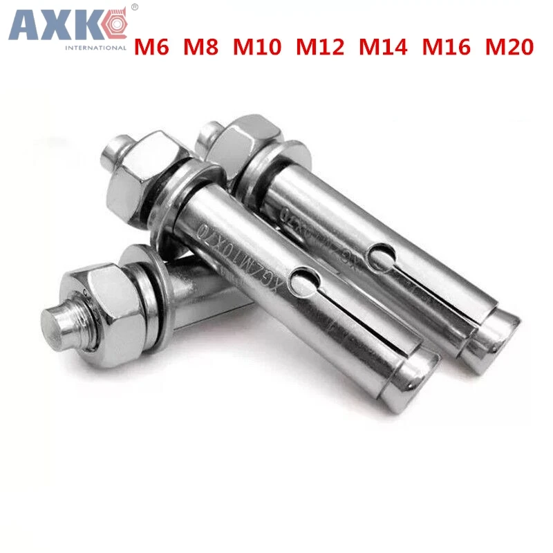 

AXK 304 stainless steel expansion screw M6 M8 M10 M12 M14 M16 M20 bolt long explosion wire Air conditioning TV anti-theft window