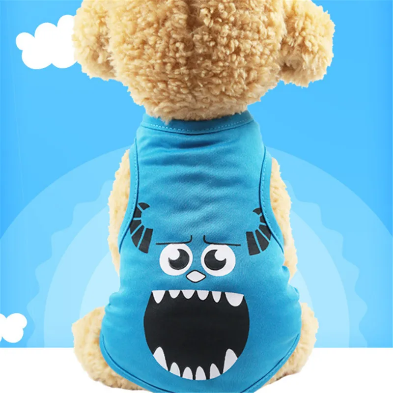 Cute puppy clothes small dog shirt cotton polyester dog vest Summer print Shirt Casual Vests For Small Pets XS-XXL - Цвет: 8