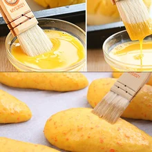 Барбекю, масло, шерсть, щетка для приготовления торта, посуда для жарки, пищевая посуда, большой размер, гриль, кухонная лопатка, деревянная ручка, кондитерские инструменты