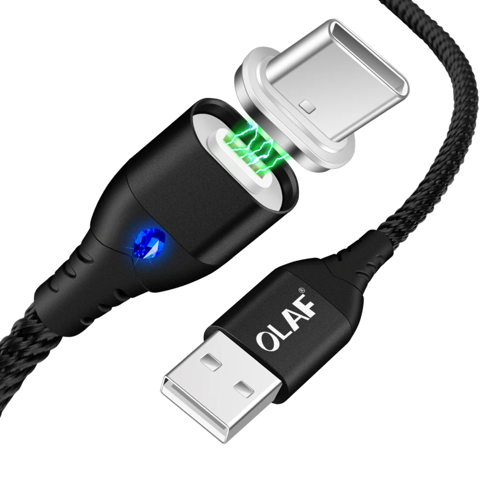 

OLAF Magnetic Cable usb C Type C 5A Fast Charging Phone usb Type-C Magnet mobile phone cables For Samsung S8 S9 pocophone F1 Mi8