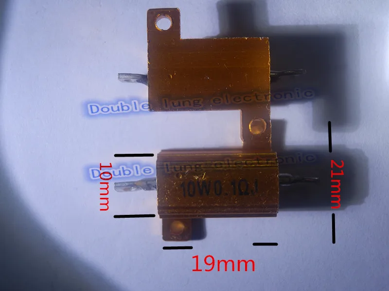 

2pcs/lot 10W Golden Aluminium Resistor 0.1R 0.2R 0.3R 0.4R 0.5R 0.6R 0.8R 1.5R 2.2R 2.7 4.7R ohm Gold Aluminium Shell Resistance