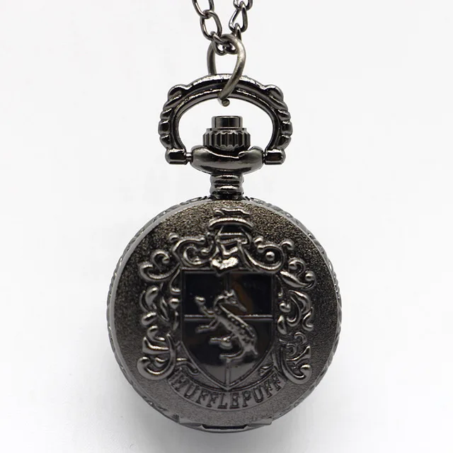 

Vintage Black Game of Thrones House Quartz Antique Pocket Watch Vintage Chain Clock Necklace Men Women Gift XH3030