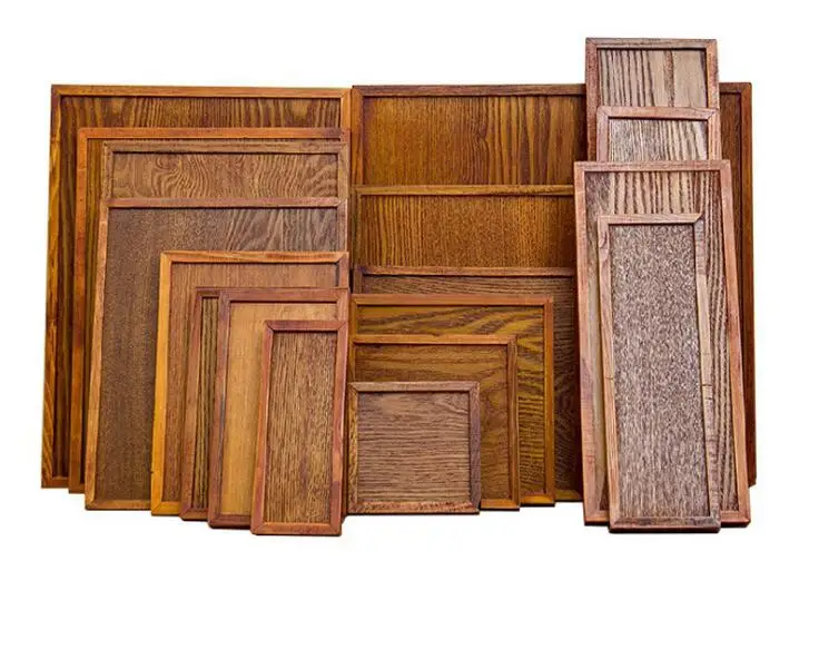 1PC 9 Size Wooden Tray Home Daily Tea Fruits Sundry Goods Storage Tray Korean Japanese Wood Tea W0041