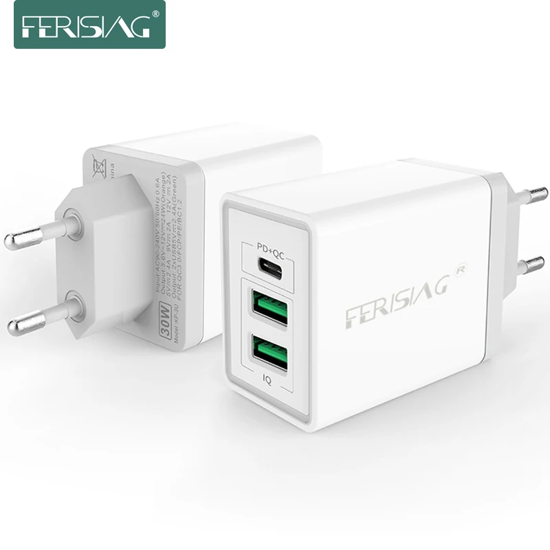 

EU/US 30W Fast USB C Type C PD+QC3.0 QC4.0 USB Fast Charger Phone Quick Charge 4.0 5A USB for iPhone X XS Macbook 12'' Air 13''