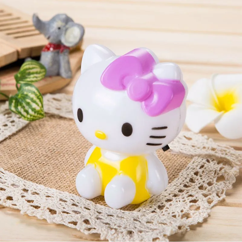 Mainifire мультяшный ночной Светильник рисунок «Hello Kitty» светодиодный ночной Светильник AC220V с вилкой формата US подарки для детей/Детские пижамы для малышей и детей Спальня прикроватная лампа