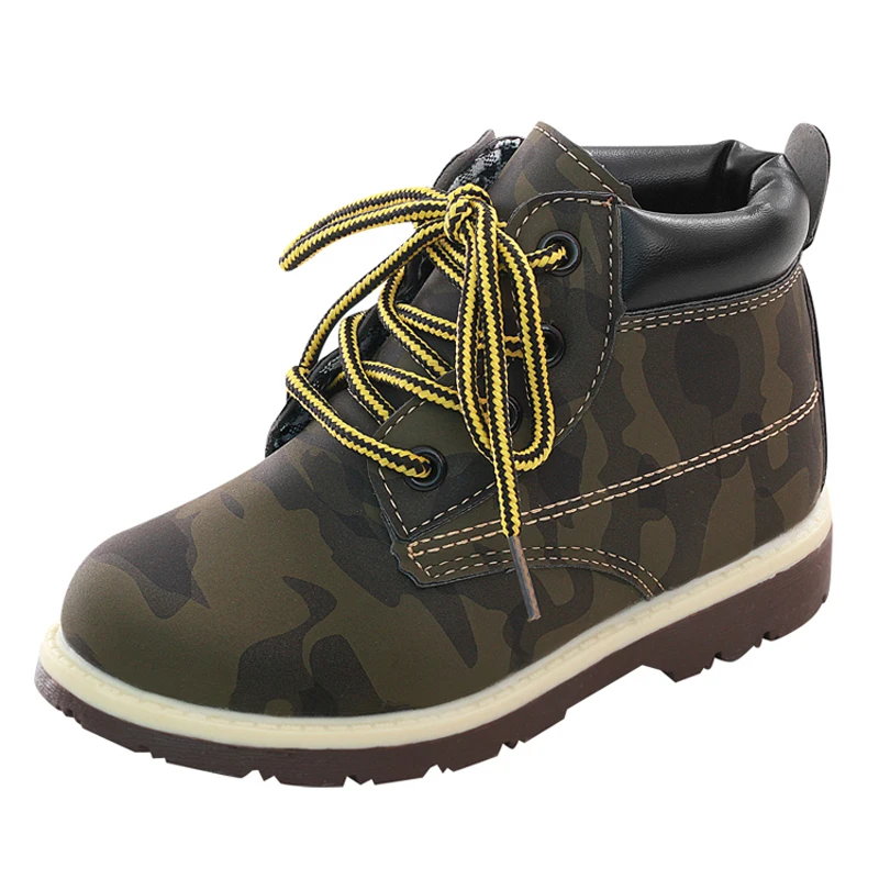 

Kids Winter Shoes for Boys Leather Boots Kids Winter Boots for Children Footwear Boy Camo Martin Boots Waterproof Hiking Boots