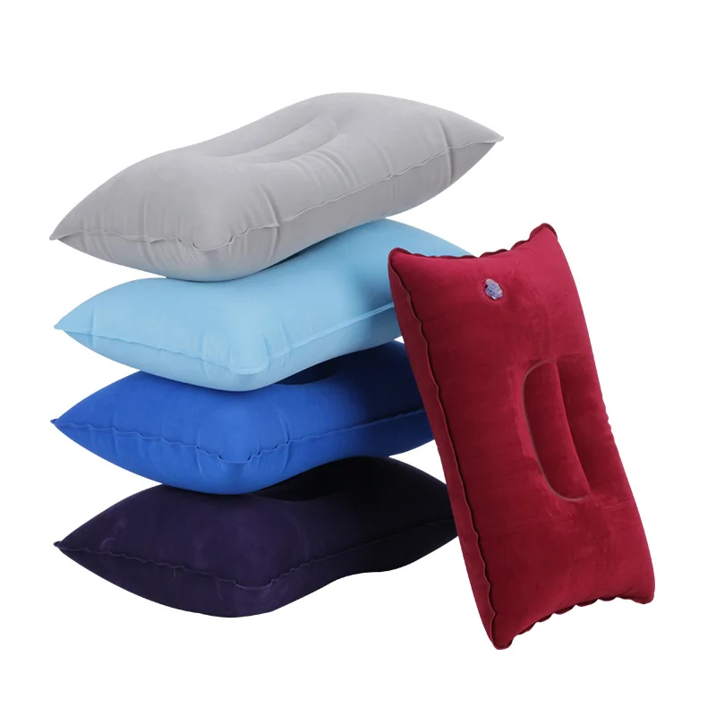 

Square Portable Folding Air Inflatable Pillow Double Sided Flocking Cushion Outdoor Camping Accessories