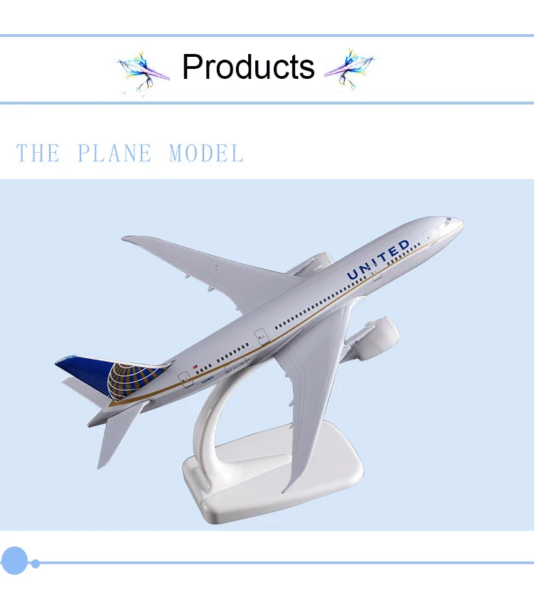 20 см B787 Юнайтед самолет модель Америка Соединенные Штаты Boeing 787 Airbus Airways металлический авиационный самолет модель Путешествия сувенир