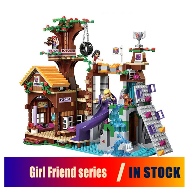 

BELA 10497 Model Building toys hobbies Compatible with Legoed Blocks Friends Adventure Camp Tree House 41122 Emma Mia Figure