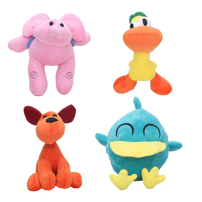 

Animals Cartoon Pocoyo Plush Toys Loula Elly Pato Sleepy bird Cute Dog Duck Elephant stuffed Plush Doll Toy For Children's Gift
