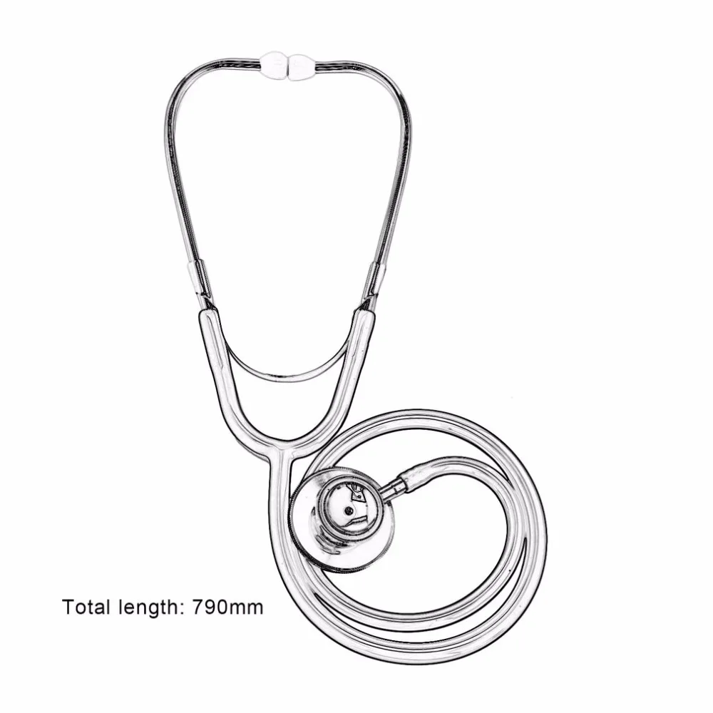 New Double Dual Head Stethoscope Single Tube Doctor Nurse Professional Cardiology Stethoscope Aluminium Alloy Health Care