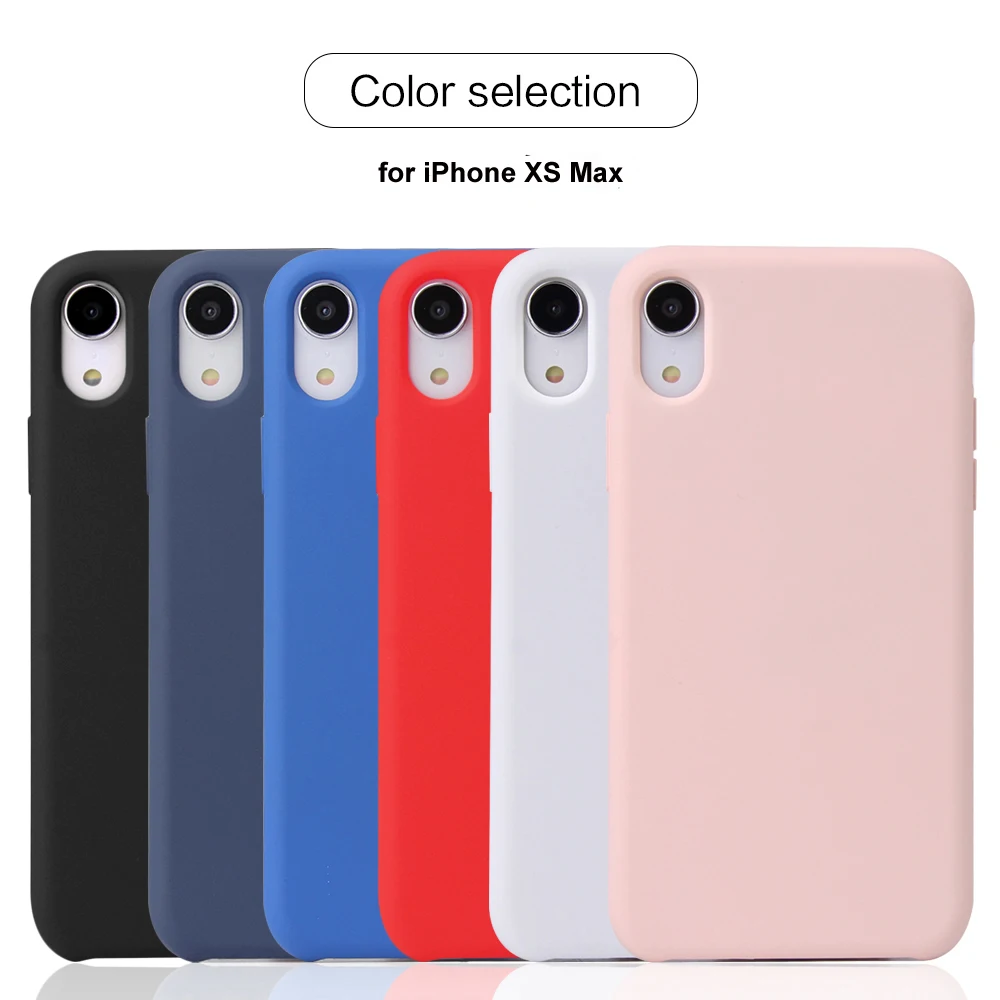 Модный однотонный Мягкий силиконовый чехол для iPhone XS MAX XR 6 7 6S Plus защитный
