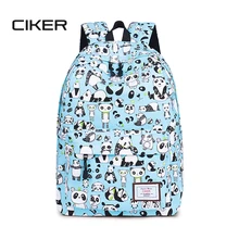 CIKER Canvas Backpack Cute Women Panda Printing Backpacks for Teenagers Girls Women’s Travel Bags Mochilas Rucksack School Bags
