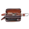CONTACT'S Classic New Double Zip Men's Genuine Cow Leather Car Key Holder Multifunction Housekeeper  High Class Motor Key Case 5
