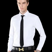 Для мужчин Рубашки для мальчиков Демисезонный Для мужчин S рубашка с длинными рукавами отложным воротником Подпушка воротник Формальные Бизнес модные Для мужчин рубашка хлопок Для мужчин Сорочки выходные для мужчин