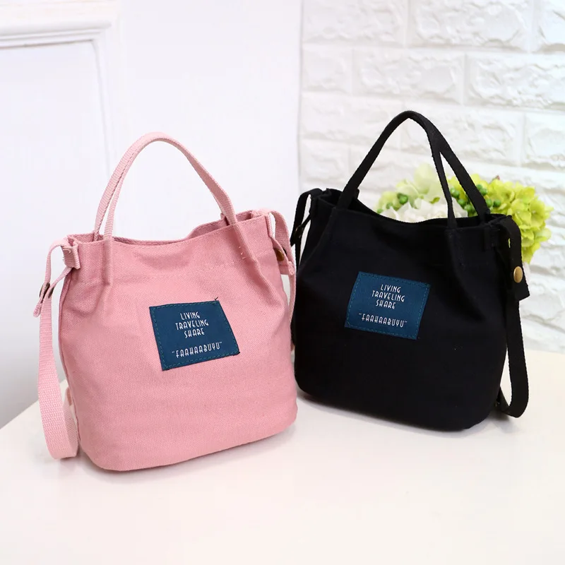 

Canvas bag Single shoulder bag female simple Korean single shoulder college wind student crossbody bag Japanese 10 colors