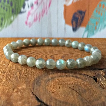 

MG0337 A Grand Labradorite Stacking Bracelet Yoga Spiritual Bracelet for Women Wonderful for Creativity Beaded Bracelet