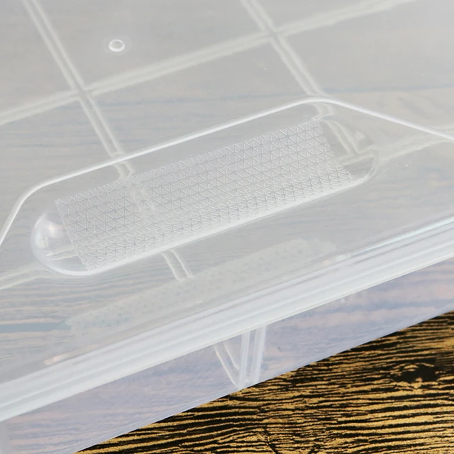 3Db 30X20X6Cm Vastag Átlátszó Nagy 10 Üres Doboz Tároló Szerszám Kiegészítők Diy Műanyag - Image 3