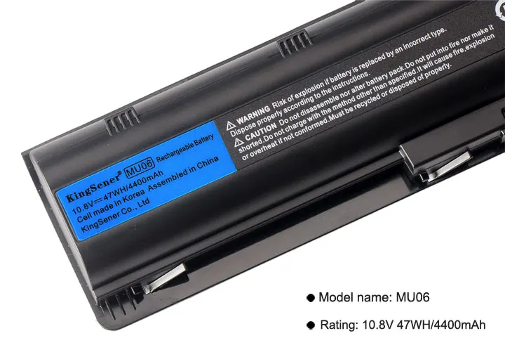  KingSener Korea Cell MU06 Laptop Battery for HP Pavilion G4 G6 G7 CQ42 CQ32 G42 CQ43 G32 DV6 DM4 G7