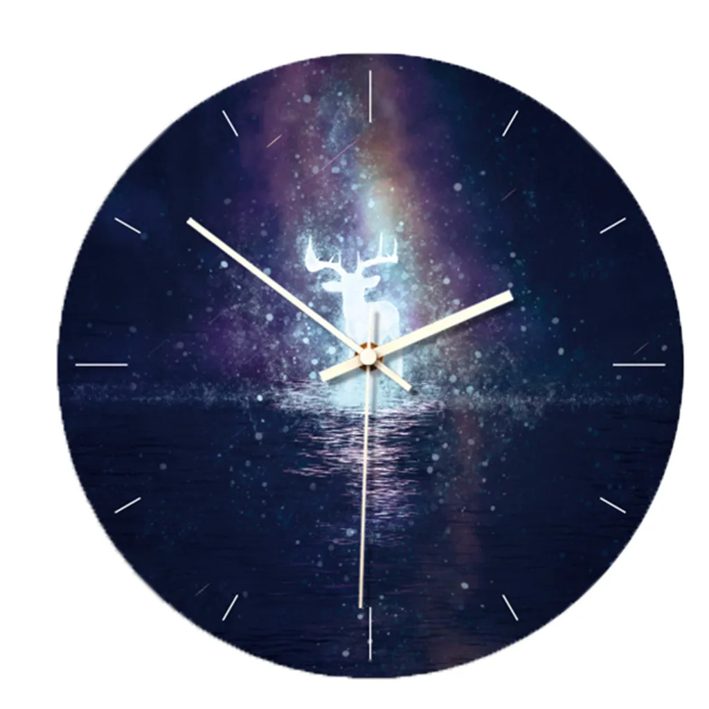 3D большой звездное небо часы настенные часы с фотографиями съемный светится в темноте часы L515 - Цвет: Multicolor