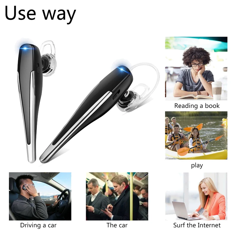 Мини наушники Bluetooth гарнитура с крючком для наушников беспроводная микрофоном