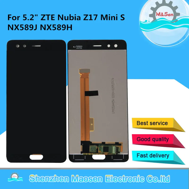 M& Sen для 5," zte Nubia Z17 Mini S NX589J ЖК-дисплей+ сенсорная панель дигитайзер для Z17 MiniS NX589H дисплей