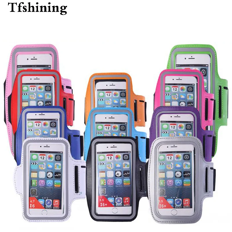 

Waterproof PU Sport Running Arm band Case For iPhone 7 6 6s Cover Arm Band Smart Touch Capa Phone Cases For iPhone 7 Plus 6 Plus