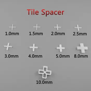 

100pcs Tile Spacer Cross Plastic 1.0mm Tiling Ceramic Tilers Plumbers White