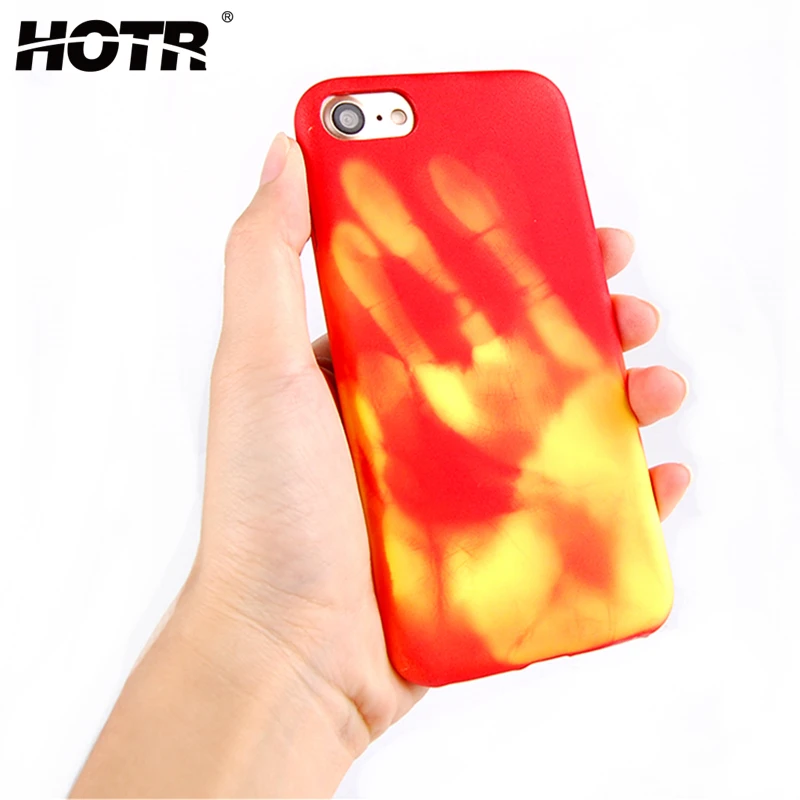 Чехол HOTR для iphone 5, 5s, 6, 6 S, 7, 7 plus, 8, 8 plus, X термодатчик, чехол с индукцией горячего тепла, мягкий чехол на заднюю панель