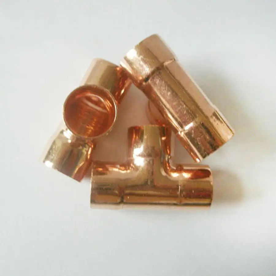 22mm Inner Dia x1.5mm Thickness Copper Equal Tee Socket Weld End Feed Coupler Plumbing Fitting Water Gas Oil | Обустройство дома