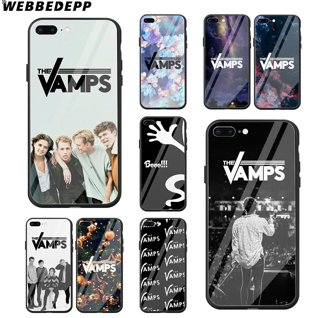 WEBBEDEPP Vamps полосы чехол из закаленного стекла для телефона Apple iPhone Xr Xs Max X или 10 8 7 6 6S