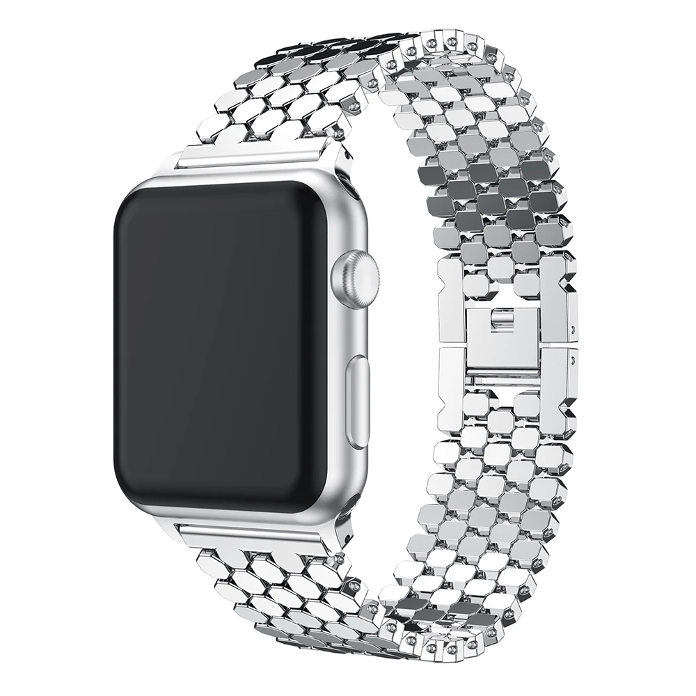 Ремешок для apple watch band 42 мм 38 мм iwatch band 44 мм 40 мм apple watch 4 3 2 1 аксессуары металлический браслет из нержавеющей стали