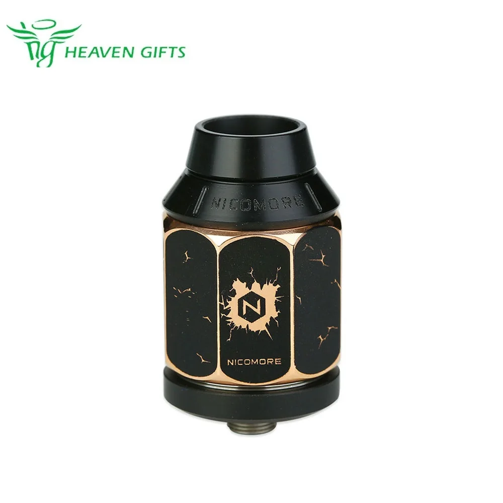 

Heavengifts Nicomore M1 RDA/RDTA 2ml Tank with 24mm Diameter & Bottom hidden air inlet channel E-cig Vape Atomizer VS Zeus Dual