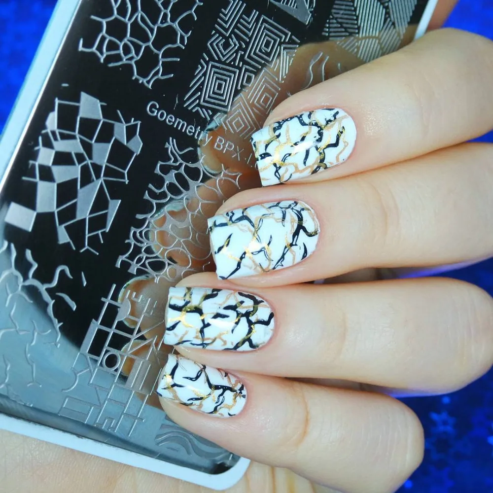 BORN PRETTY Flower ногтей штамповки пластины прямоугольник цветочный панда геометрический узор маникюр художественный штамп с изображением для ногтей шаблон