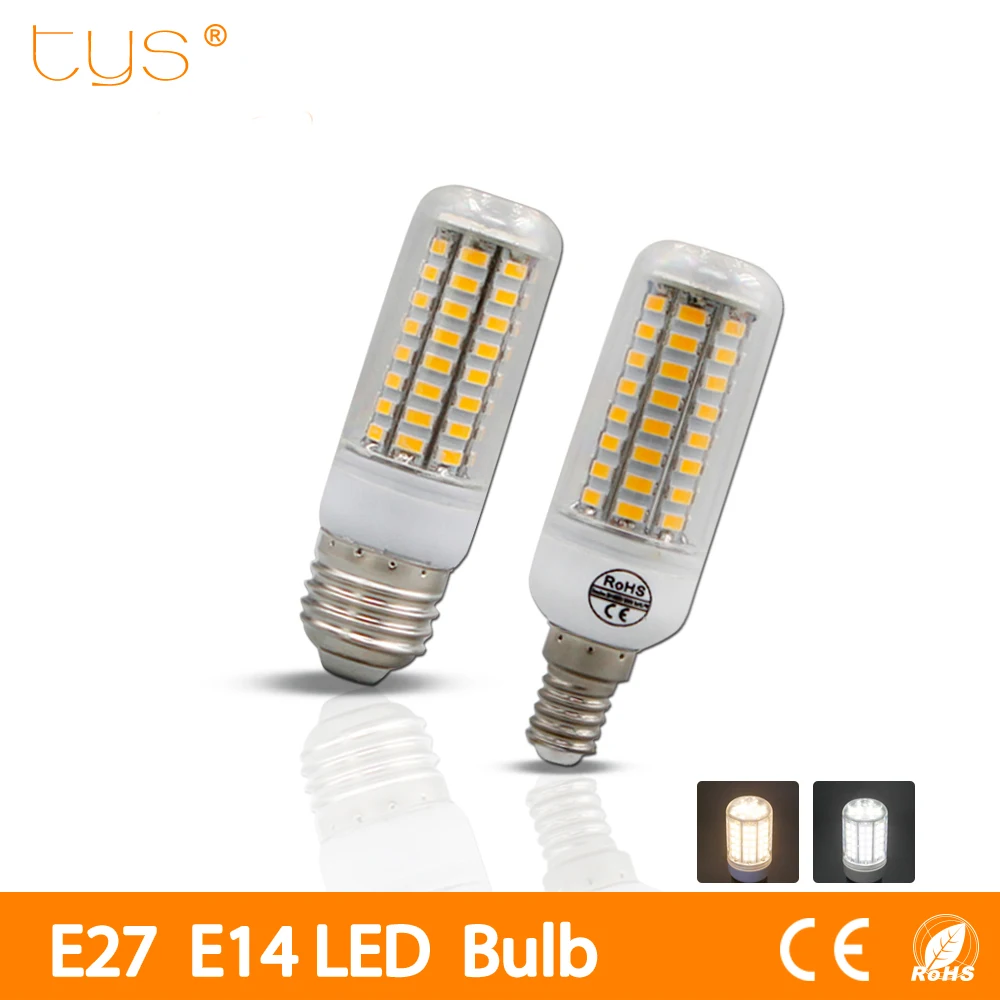 E27 светодио дный лампы E14 лампа SMD5730 220 В 230 свет 24 36 48 56 69 72 s мозоли люстры для