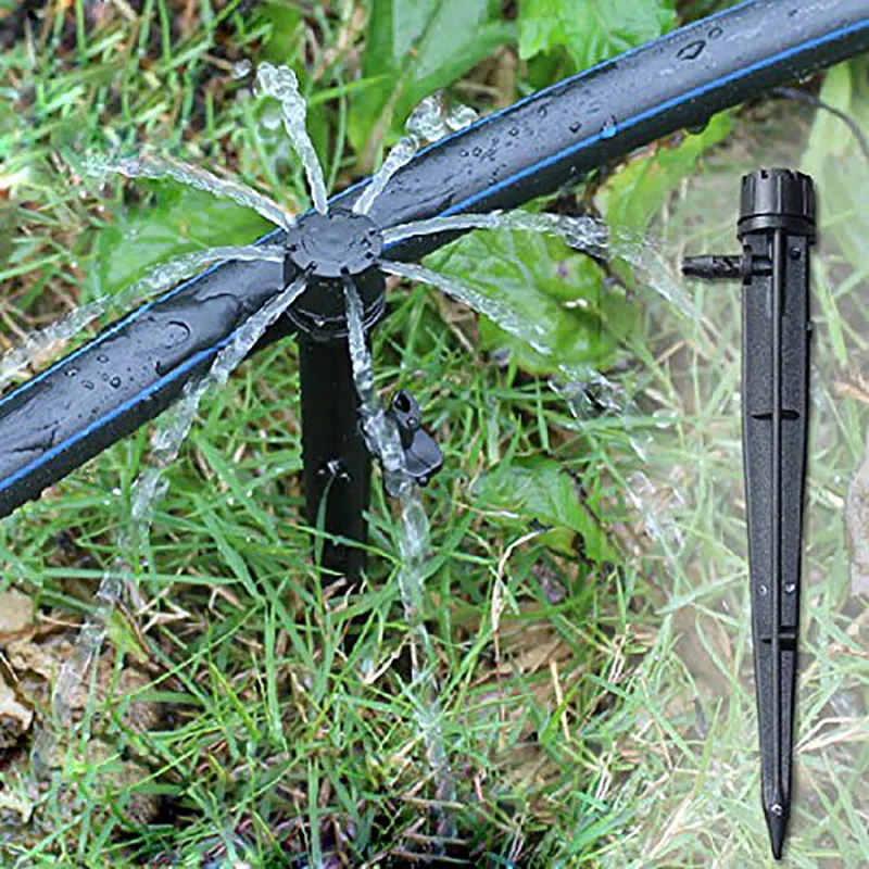 10Pcs 360 Degree Micro Bubbler Drip Irrigation Adjustable Emitters