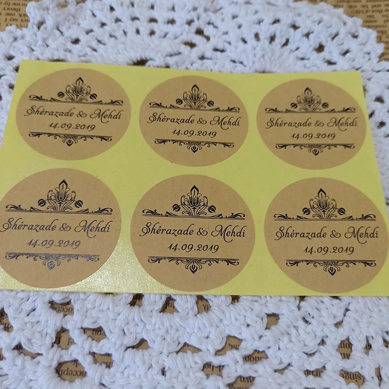 Photo stickers label Personalise transparent clear adhesive round label for packing 100 Pieces kids stickers