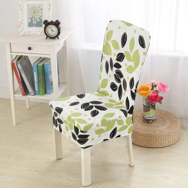 1 Piece Elastic Chair Covers Floral Print Chair Cover Home Dining