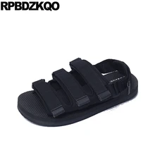 Черные дышащие спортивные модные ремешок в римском стиле родной японский мужские кроссовки САНДАЛИИ ГЛАДИАТОРЫ летние дизайнерские уличные сетчатые