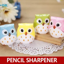 24 шт./партия, точилка для карандашей с милой совой, точилка для карандашей с двойным отверстием