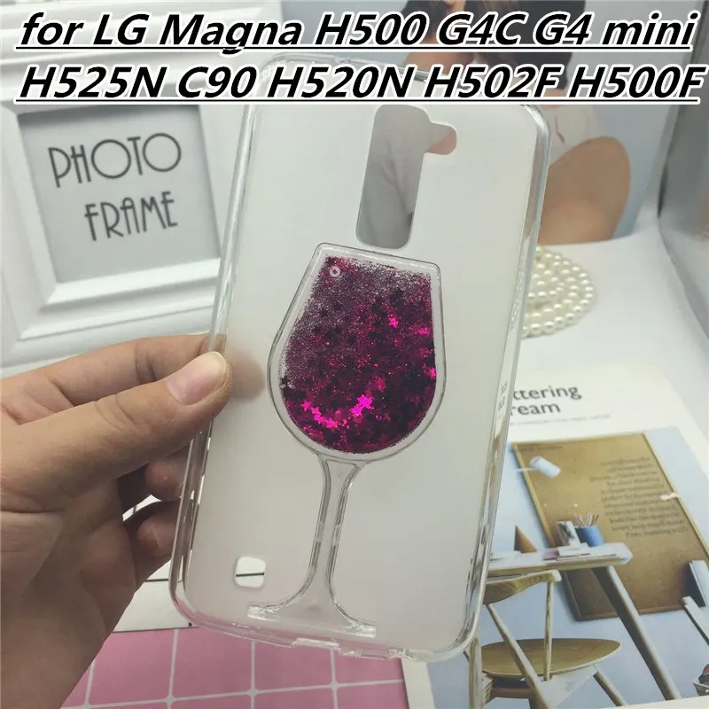 

Phone Cases Covers for LG Magna H500 G4C G4 mini H525N C90 H520N H502F H500F 3D Quicksand Shine Soft TPU Back Cover Case Clear