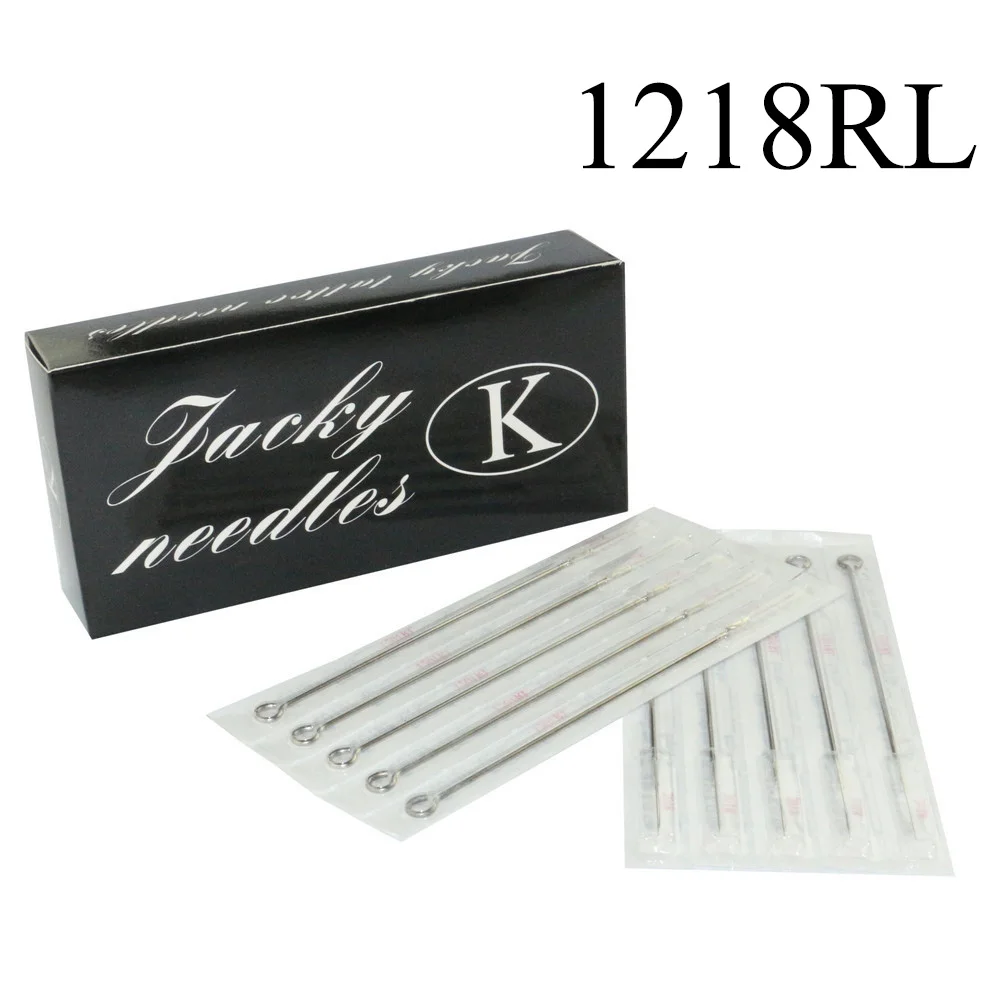 

100PCS Professional 0.35mm Tattoo Needles 18RL Disposable Assorted Sterile 18 Round Liner Needles Free Shipping