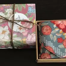 Открытый продвижение дамы цветочные Чистый хлопок тканевый носовой платок для девочек прекрасный узор Hanky