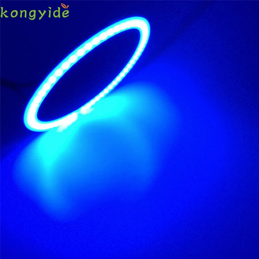 

New 2pcs White 90MM COB LED Angel Eyes Headlight Halo Ring Warning Lamps with Cover car accessories car-styling