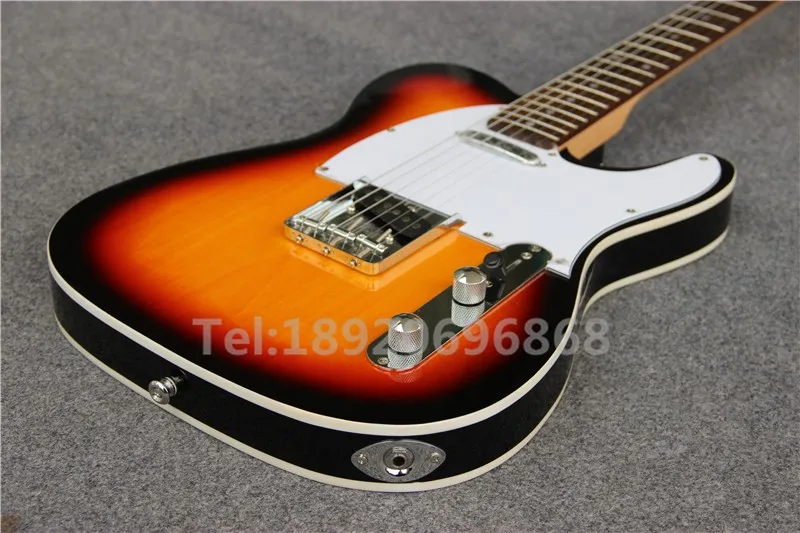 Custom shop Стандартный sunburst TL электрогитара, три седла bridage, t55