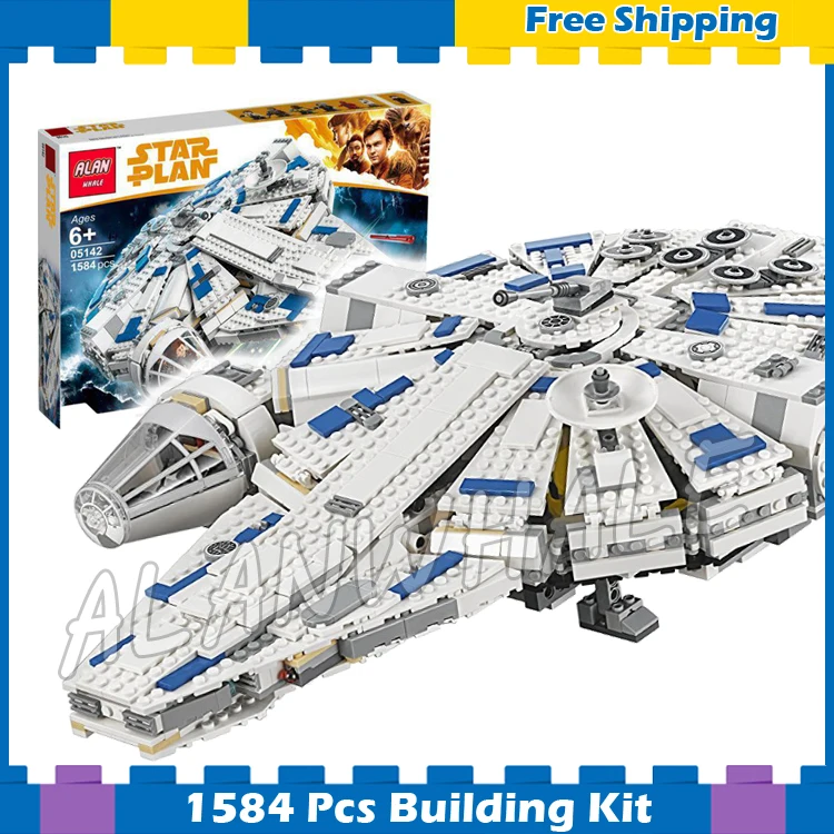 

1584pcs Space Wars Solo Kessel Run Millennium Falcon Spaceship Battle 05142 Model Building Blocks Gifts set Compatible With