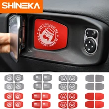 SHINEKA, автомобильные наклейки, АБС-пластик, автомобильная внутренняя дверная ручка, декоративные наклейки для Jeep Wrangler JL+, автомобильные аксессуары