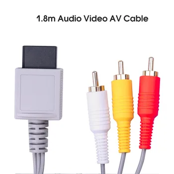

KEBIDU 1.8m Game Cable for Nintend Wii WIIU Console Audio Video AV Cable Composite 3 RCA Video Gold-plated Cable Cord Wire 480p