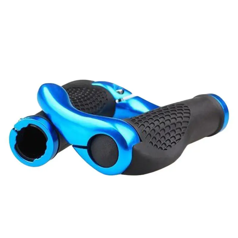 

1 Pair Ergonomic Design Anti-skid Shockproof Bicycle Handlebar Grips with Aluminum Alloy Bar Ends Bike Handle Bar Cover Grips