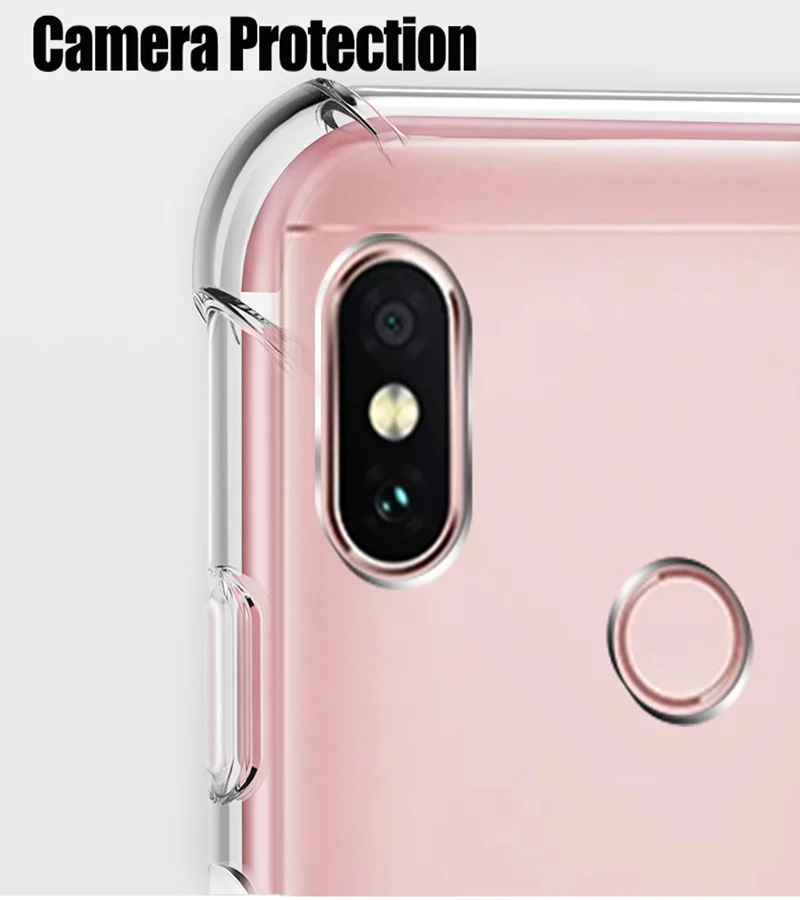 50 шт. противоударный мягкий чехол из ТПУ с воздушной подушкой для Xiaomi Redmi 7 7A 6 6A 5 K20 Plus 5A Note 8 Pro S2 защитный чехол на заднюю панель